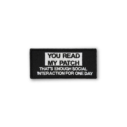 You read my patch that´s enough social interaction for today PATCH